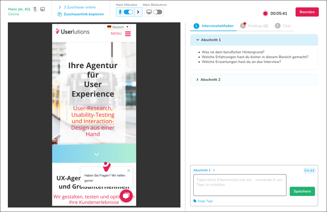 Session View_Interviewleitfaden